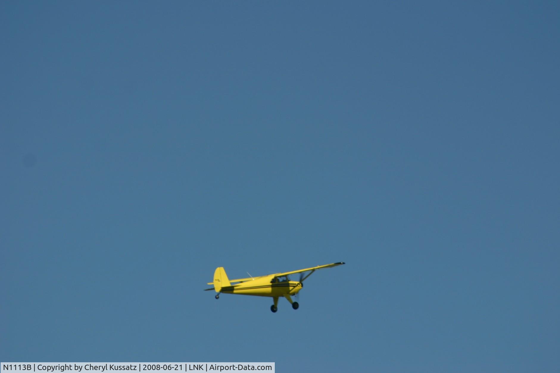 N1113B, 1947 Luscombe 8F Silvaire C/N 5740, flying above Lincoln
