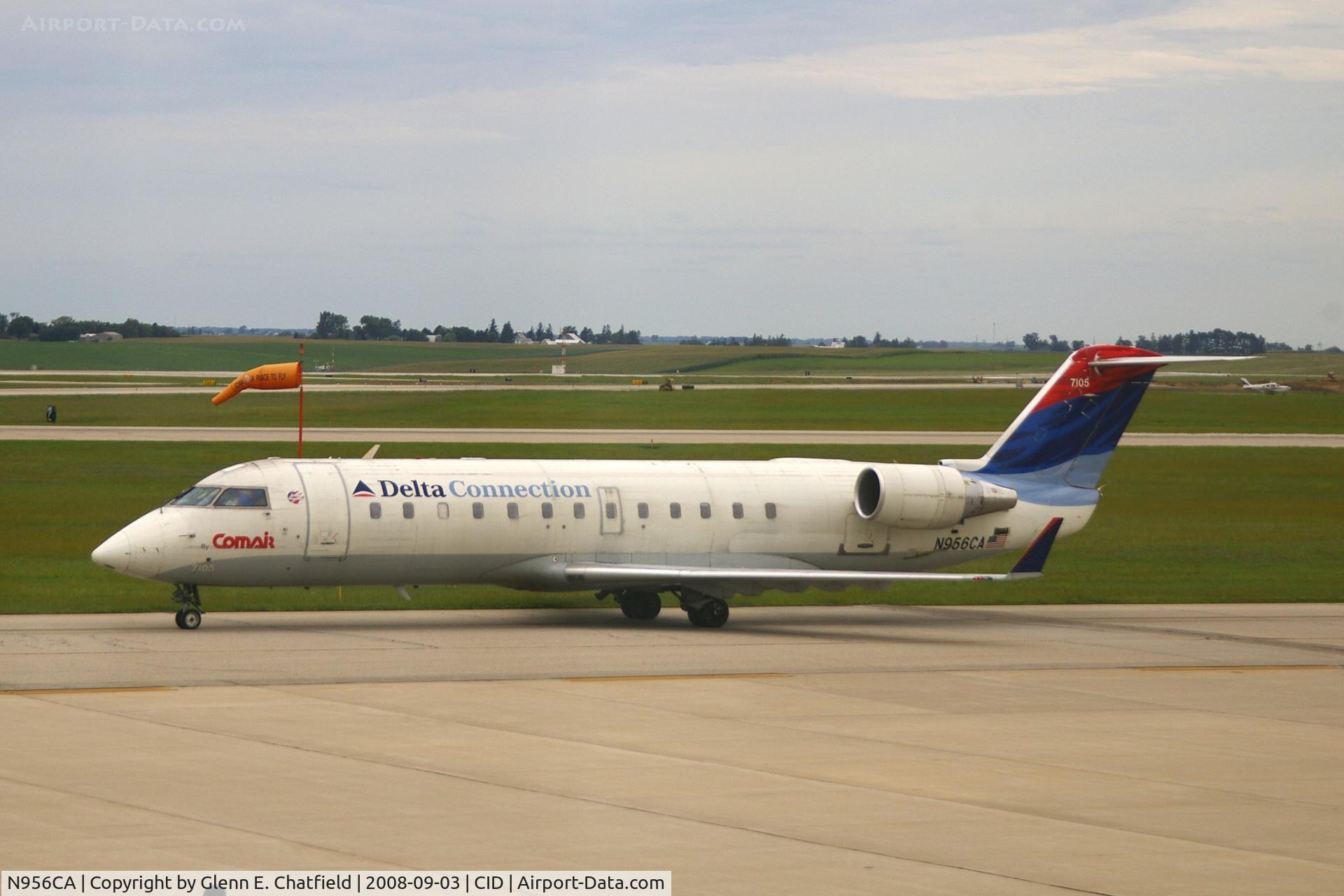 N956CA, 1996 Canadair CRJ-100ER (CL-600-2B19) C/N 7105, Taxiing to the ramp after landing Runway 31