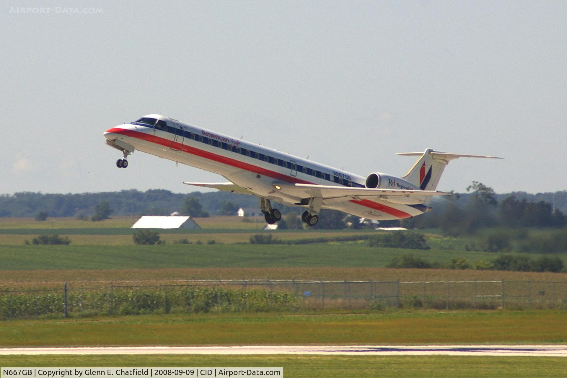 N667GB, 2004 Embraer ERJ-145LR (EMB-145LR) C/N 145784, Departing Runway 9