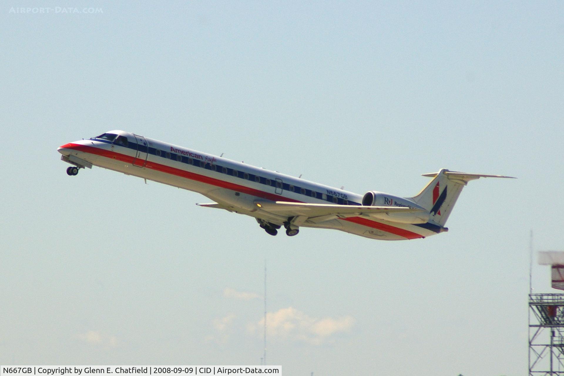 N667GB, 2004 Embraer ERJ-145LR (EMB-145LR) C/N 145784, Departing Runway 9