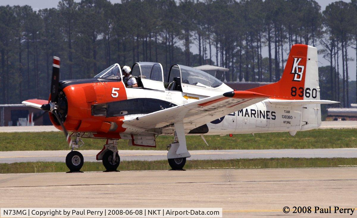 N73MG, 1954 North American T-28B Trojan C/N 200-431, Good location for her markings, here at Cherry Point MCAS