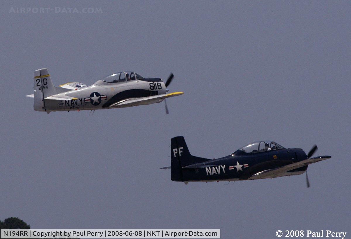N194RR, North American T-28B Trojan C/N 200-265 (138194), Two-ship takeoff