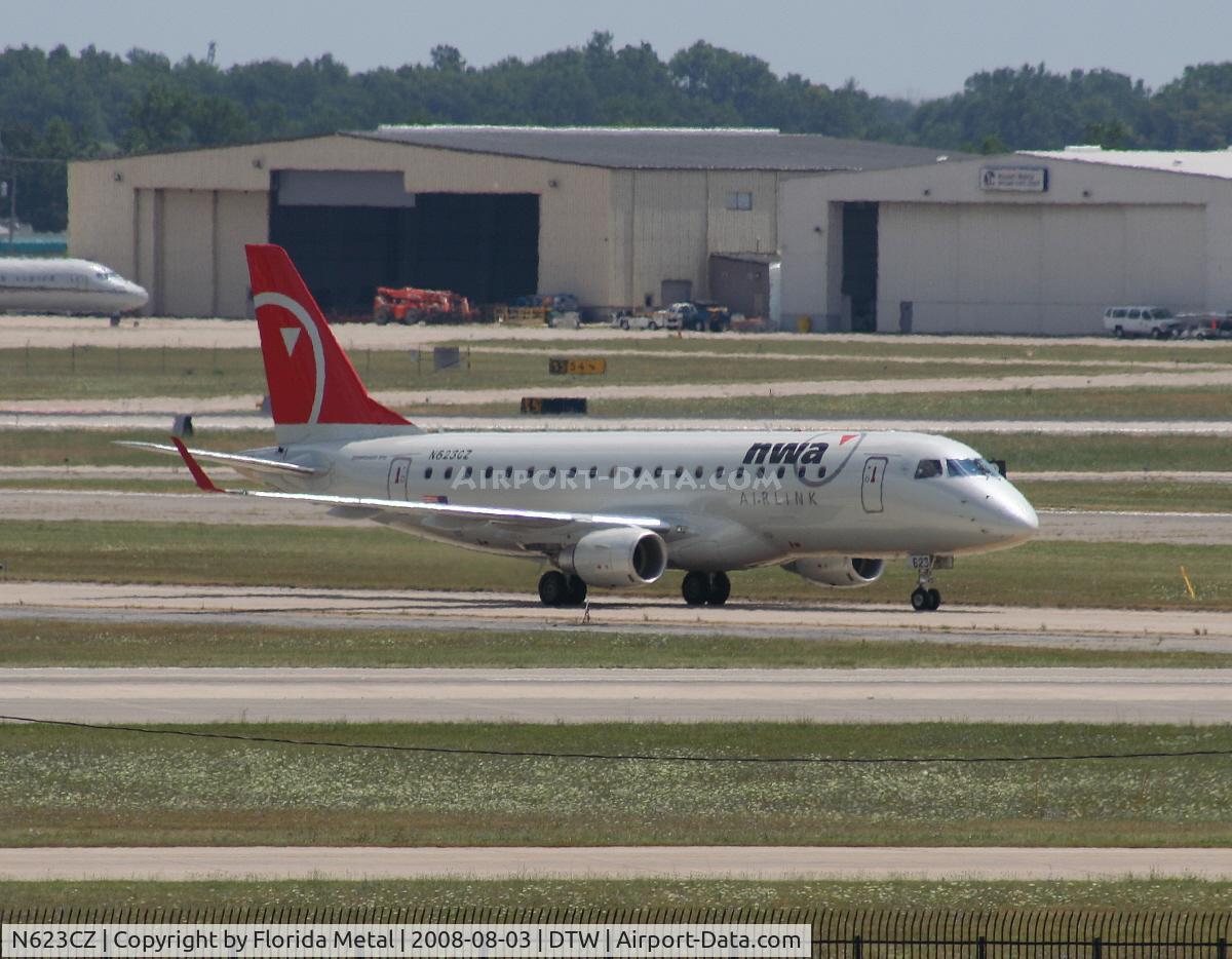 N623CZ, 2008 Embraer 175LR (ERJ-170-200LR) C/N 17000221, Northwest (Compass) E175