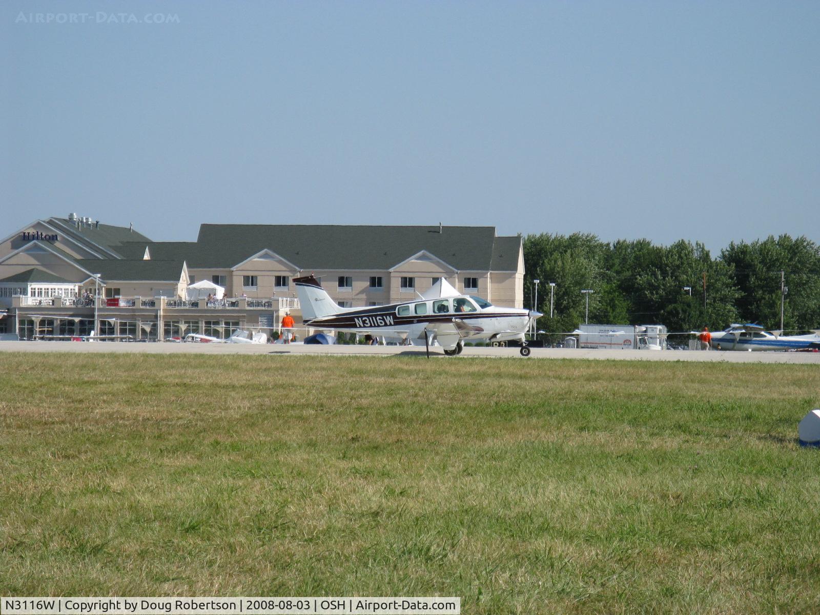 N3116W, 1973 Beech A36 Bonanza 36 C/N E-499, 1973 Beech A36 BONANZA, Continental IO-520-B 285 Hp, takeoff roll Rwy 09
