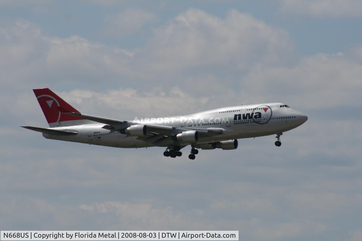 N668US, 1990 Boeing 747-451 C/N 24223, Northwest 747-400