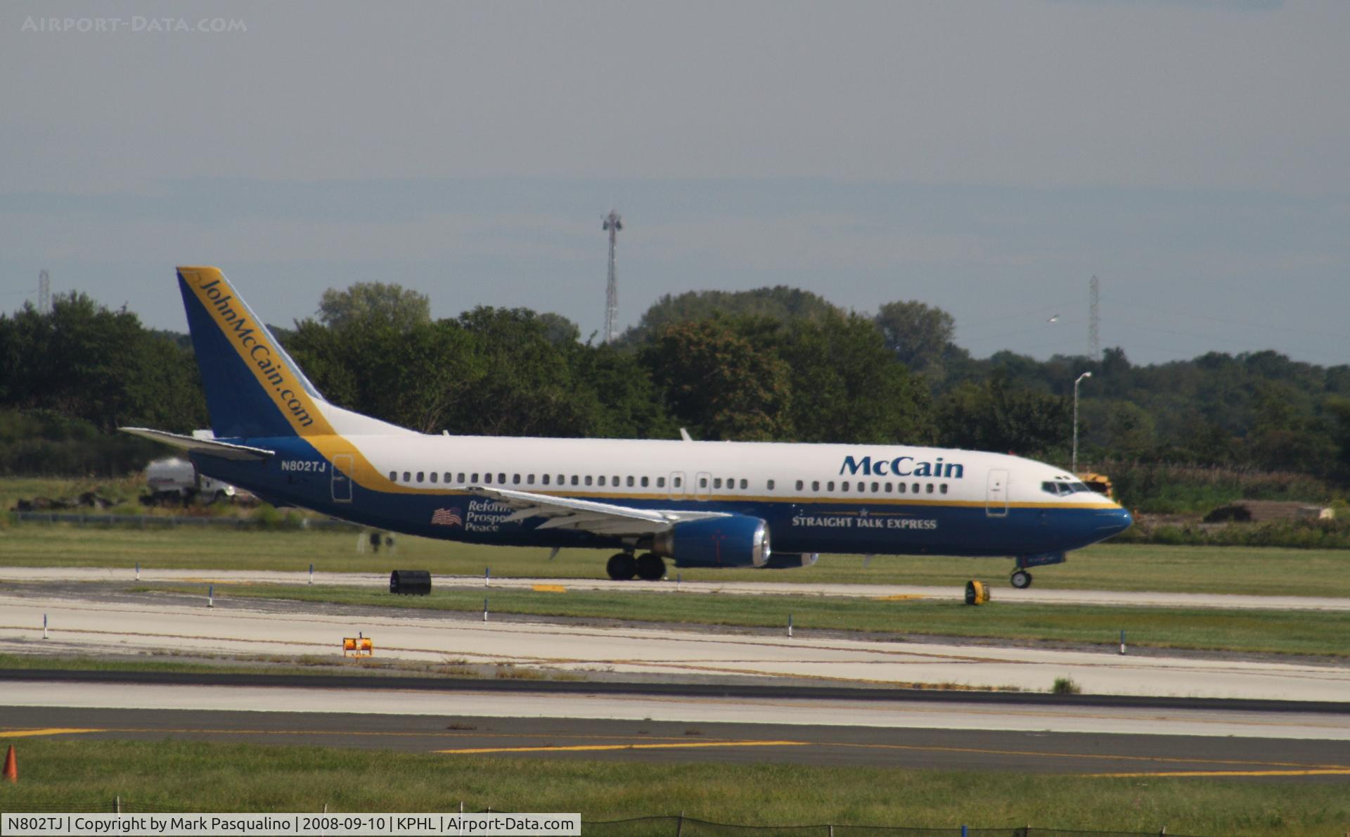 N802TJ, 1990 Boeing 737-4B7 C/N 24874, Boeing 737-400