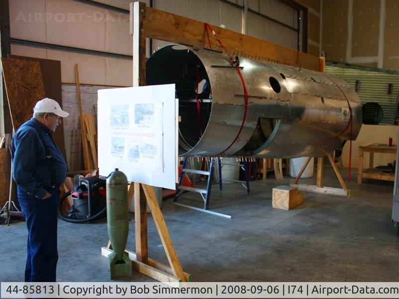 44-85813, 1944 Boeing B-17G Flying Fortress C/N 8722, More of fuselage re-assembly.  This part supports the vertical stabilizer.