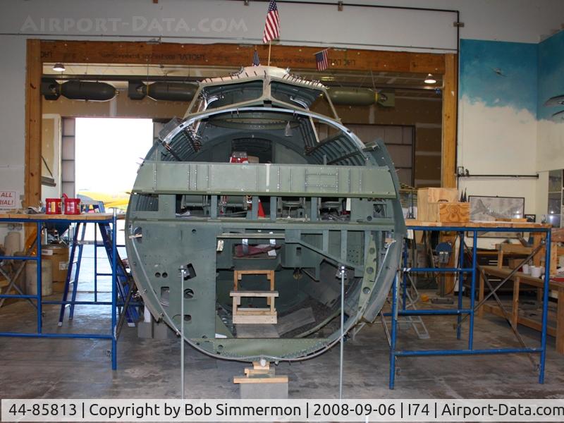 44-85813, 1944 Boeing B-17G Flying Fortress C/N 8722, Fuselage re-assembly- front view.