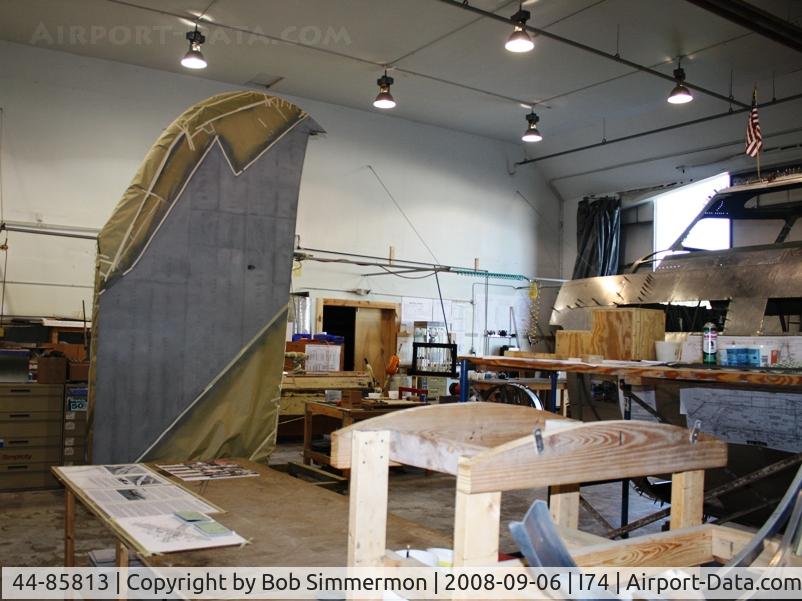44-85813, 1944 Boeing B-17G Flying Fortress C/N 8722, Preparing the vertical stabilizer for paint.