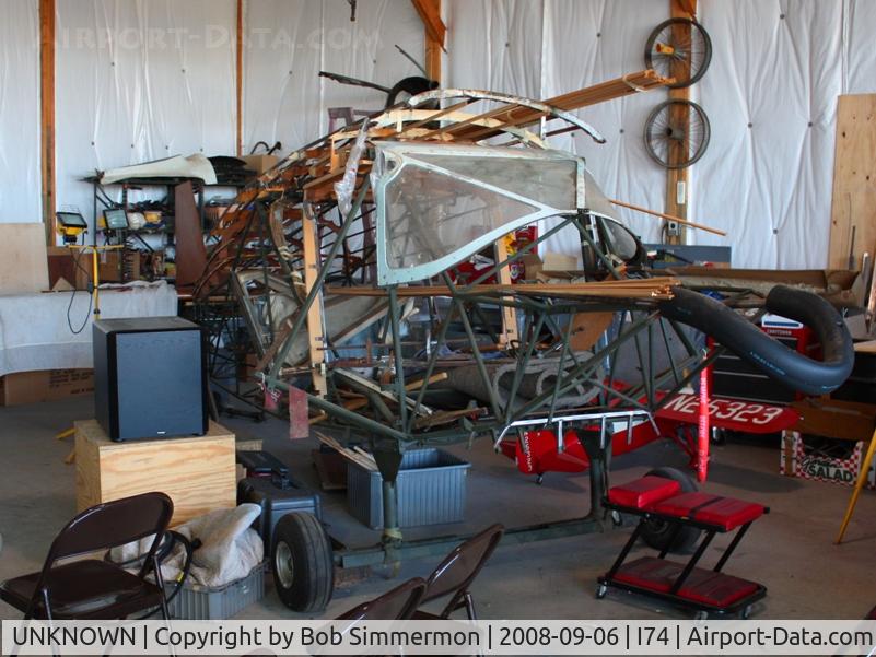 UNKNOWN, , Stripped down Fairchild 24 at Urbana, Ohio.