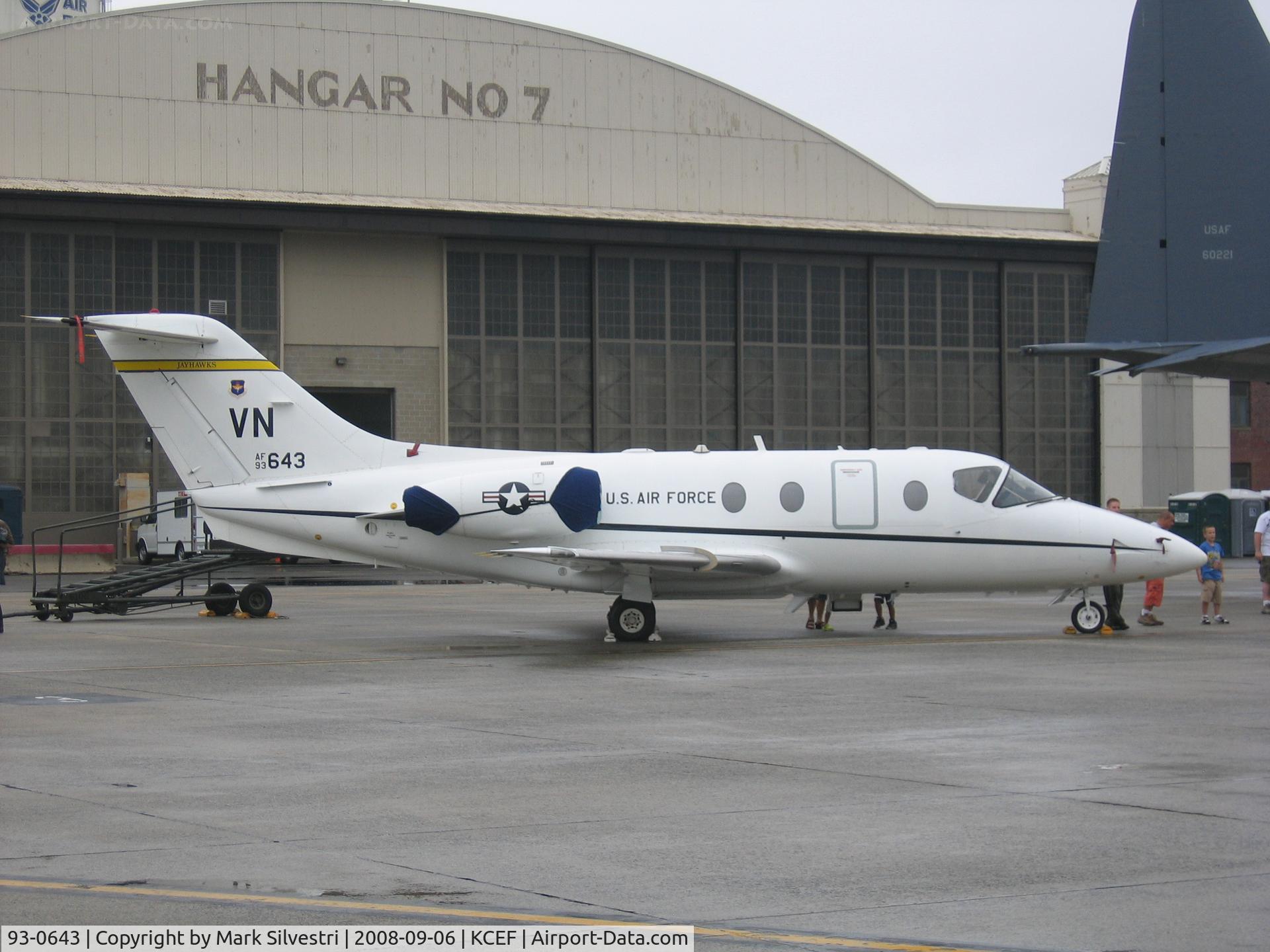 93-0643, 1993 Beechcraft T-1A Jayhawk C/N TT-100, Westover ARB 2008