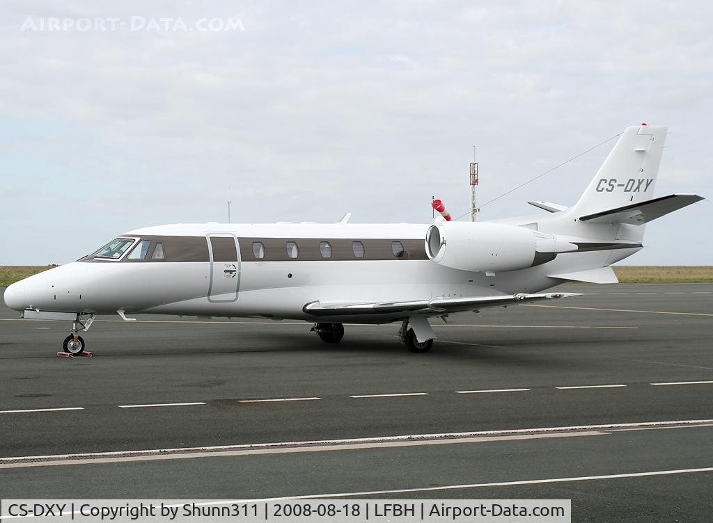 CS-DXY, 2008 Cessna 560 Citation Excel XLS C/N 560-5791, Parked in front of the control tower for a night stop...