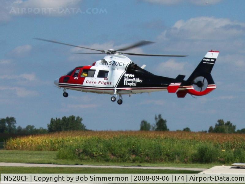 N520CF, 1998 Eurocopter AS-365N-3 Dauphin 2 C/N 6537, Departing home base (Urbana, Ohio)