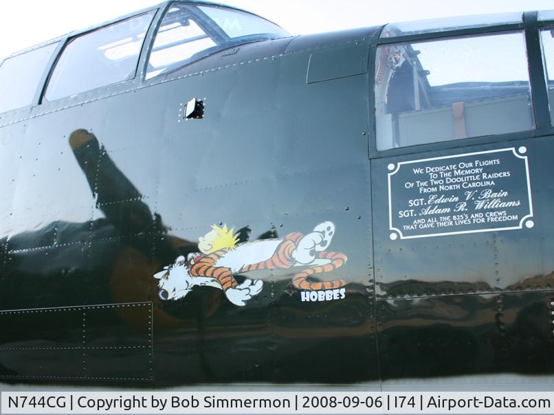 N744CG, 1944 North American B-25N Mitchell C/N 108-32141, On display at MERFI Fly-in - Urbana, Ohio