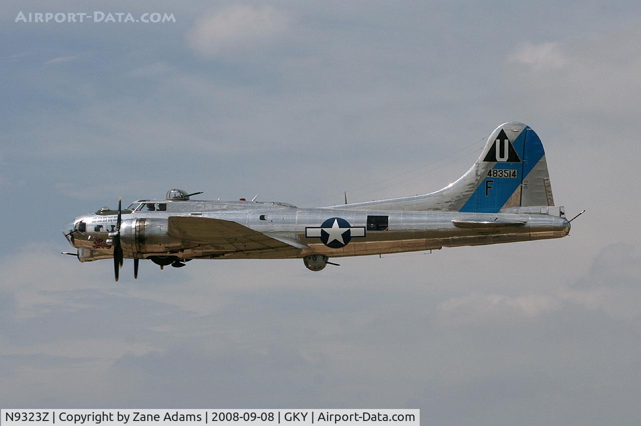 N9323Z, 1944 Boeing B-17G-85-DL Flying Fortress C/N 32155, CAF B-17 - Sentimental Journey at Arlington Municipal for a summer tour stop.