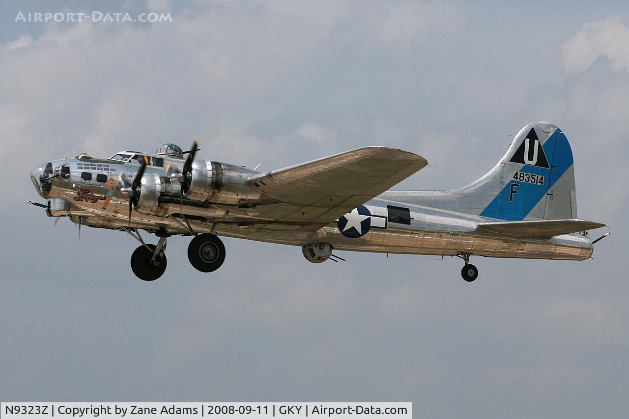 N9323Z, 1944 Boeing B-17G-85-DL Flying Fortress C/N 32155, CAF B-17 - Sentimental Journey at Arlington Municipal for a summer tour stop.