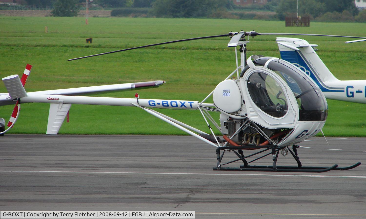 G-BOXT, 1974 Hughes 269C C/N 1040367, Hughes 269C noted at Gloucestershire Airport  UK in Sept 2008