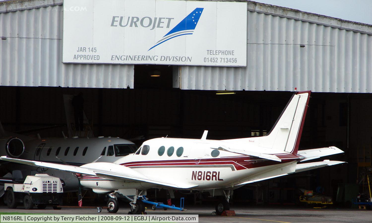 N816RL, 1976 Beech E90 King Air C/N LW-187, Beech E-90 noted at Gloucestershire Airport  UK in Sept 2008