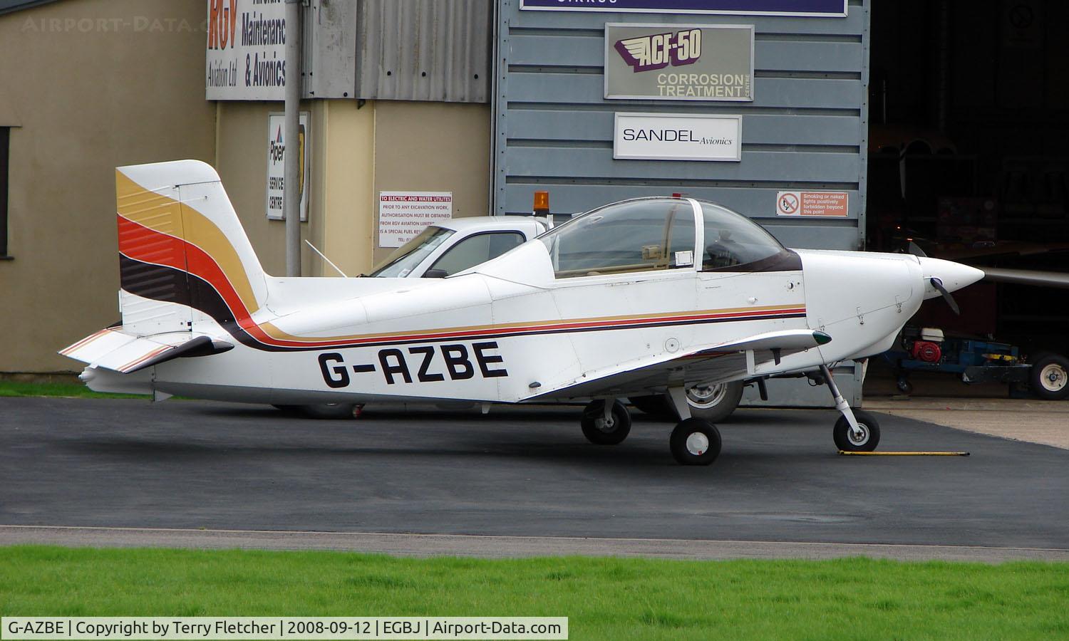 G-AZBE, 1971 AESL Glos-Airtourer Super 150/T5 C/N A535, AirTourer noted at Gloucestershire Airport  UK in Sept 2008
