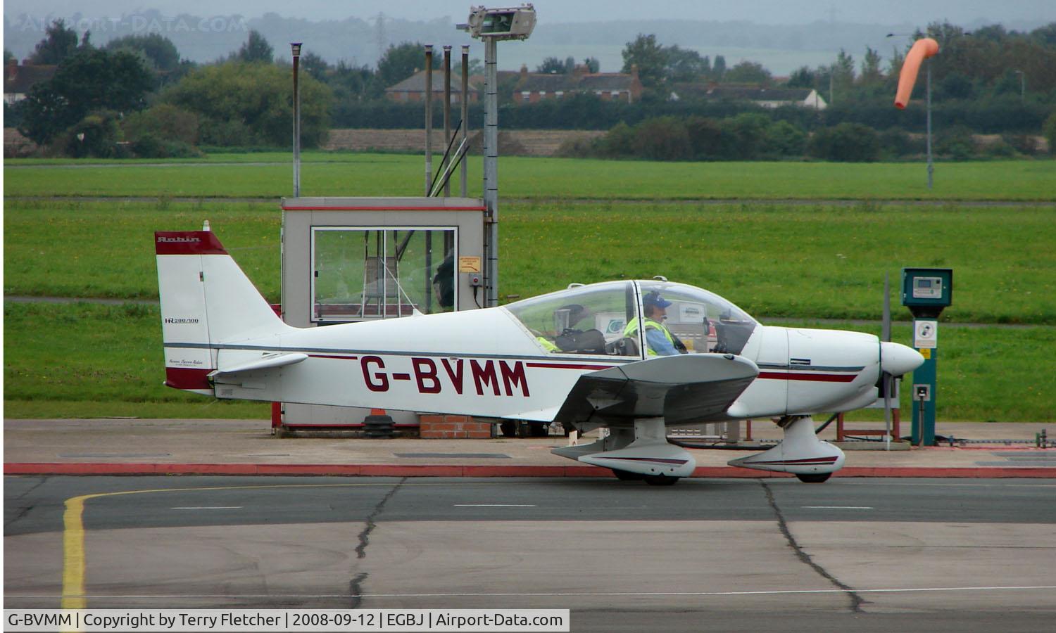 G-BVMM, 1974 Robin HR-200-100 Club C/N 41, Robin 200 noted at Gloucestershire Airport  UK in Sept 2008