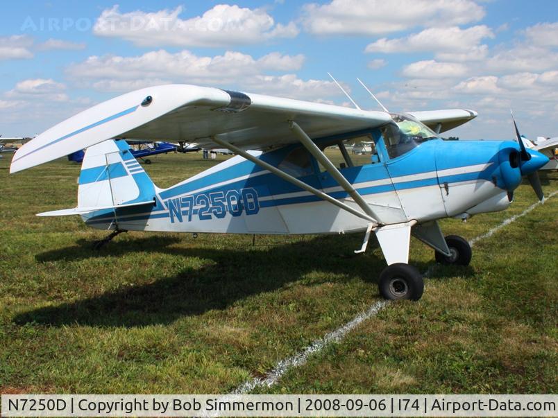 N7250D, 1957 Piper PA-22-150 Tri-Pacer C/N 22-5076, MERFI Fly-in - Urbana, Ohio
