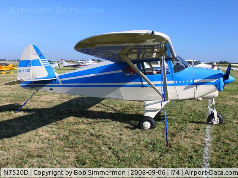 N7520D, 1957 Piper PA-22-150 C/N 22-5248, MERFI Fly-in - Urbana, Ohio
