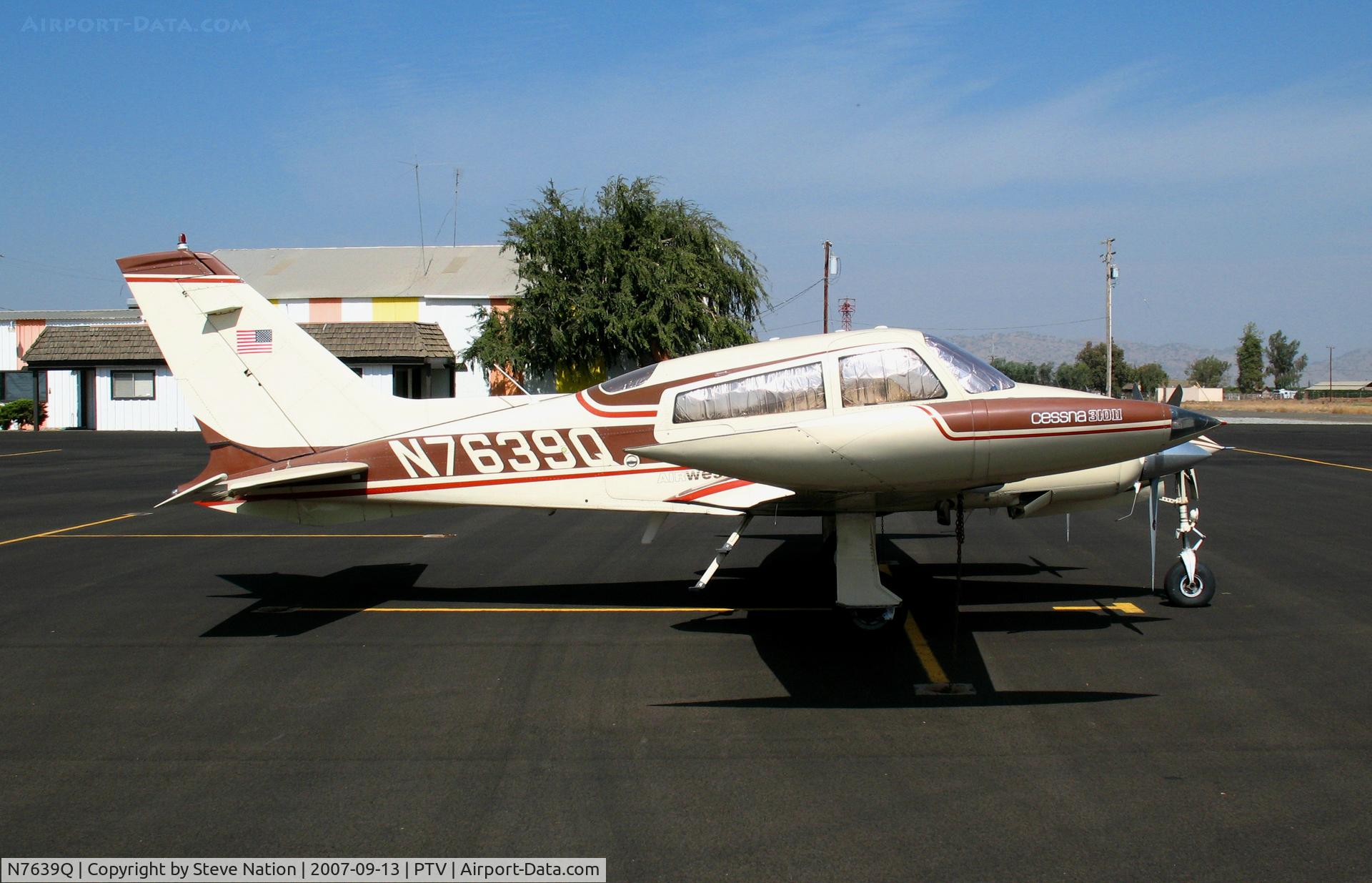 N7639Q, 1971 Cessna T310Q C/N 310Q0419, 1971 Cessna T310Q from Mesa, AZ visiting @ Porterville, CA