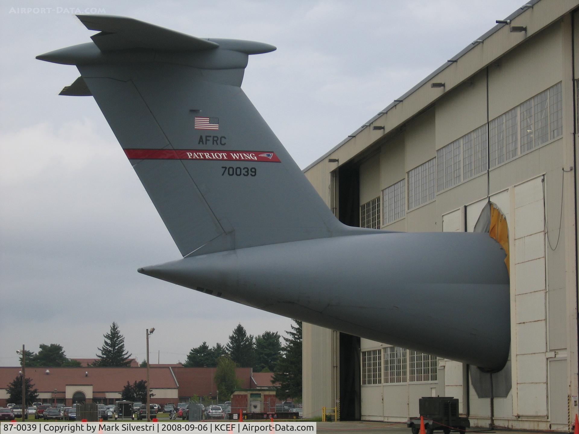 87-0039, 1987 Lockheed C-5B Galaxy C/N 500-0125, Westover ARB 2008
