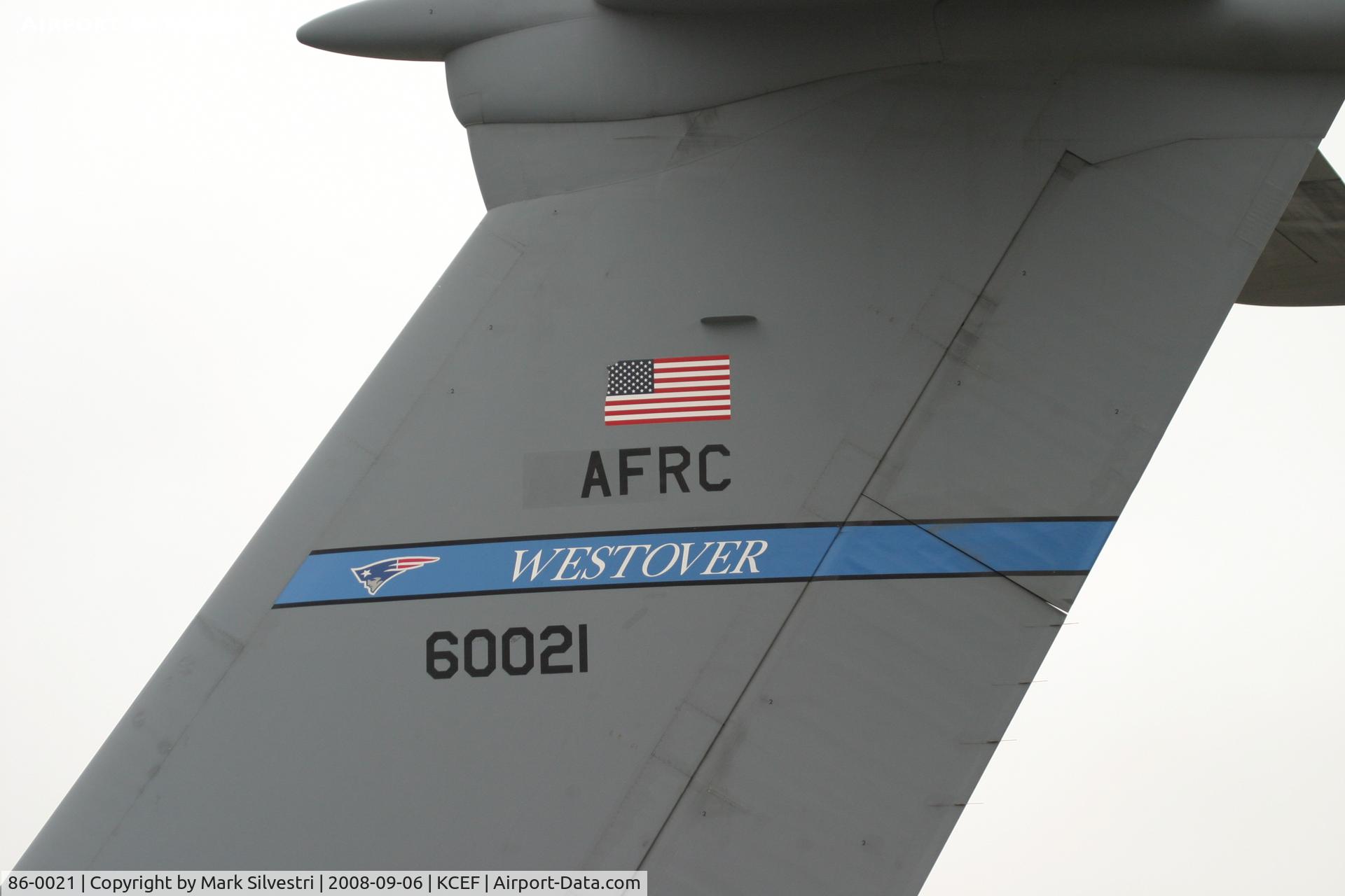86-0021, Lockheed C-5(B)M Super Galaxy C/N 500-107, Westover ARB 2008