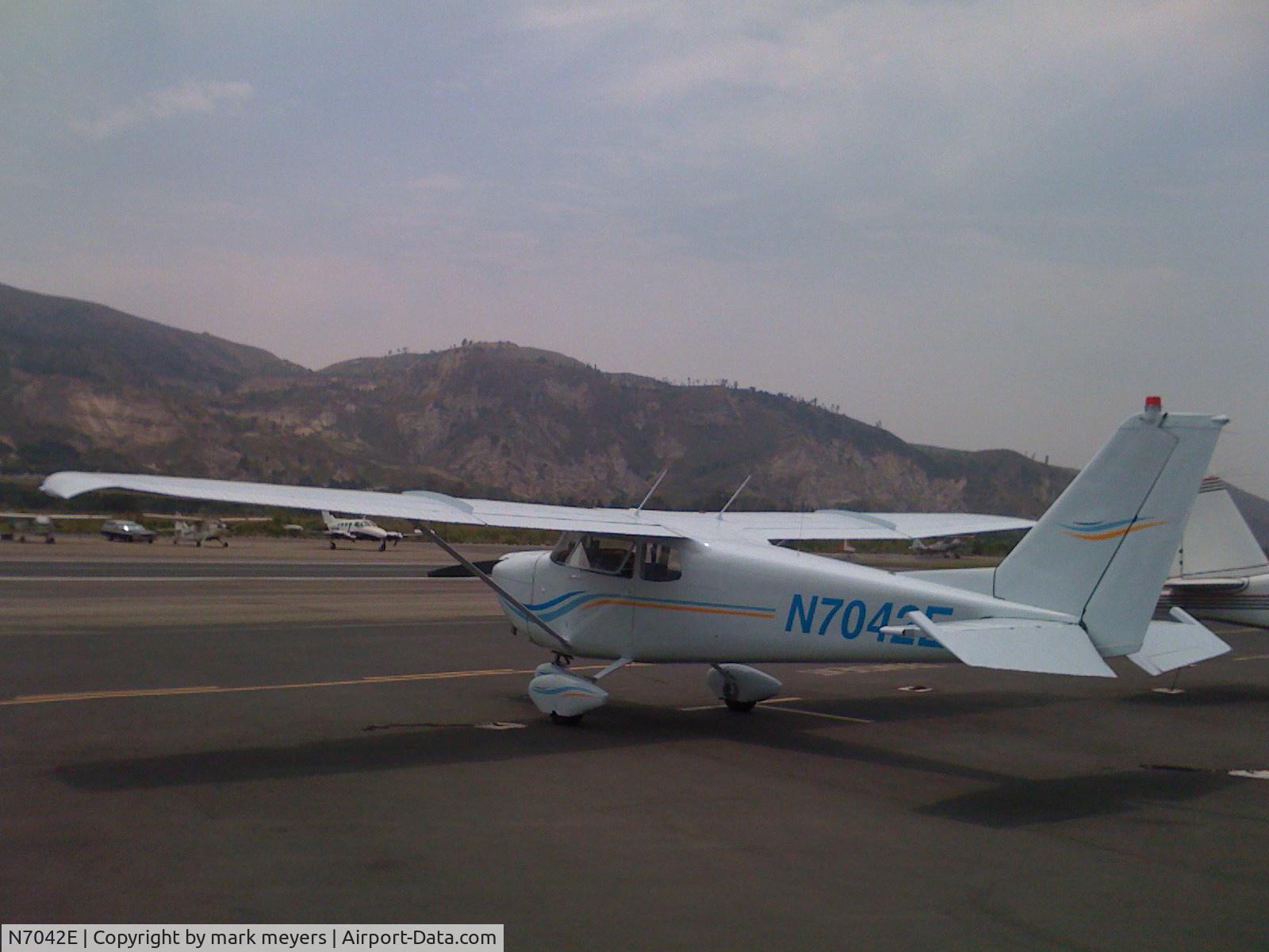 N7042E, 1960 Cessna 175A Skylark C/N 56542, on the ramp at szp