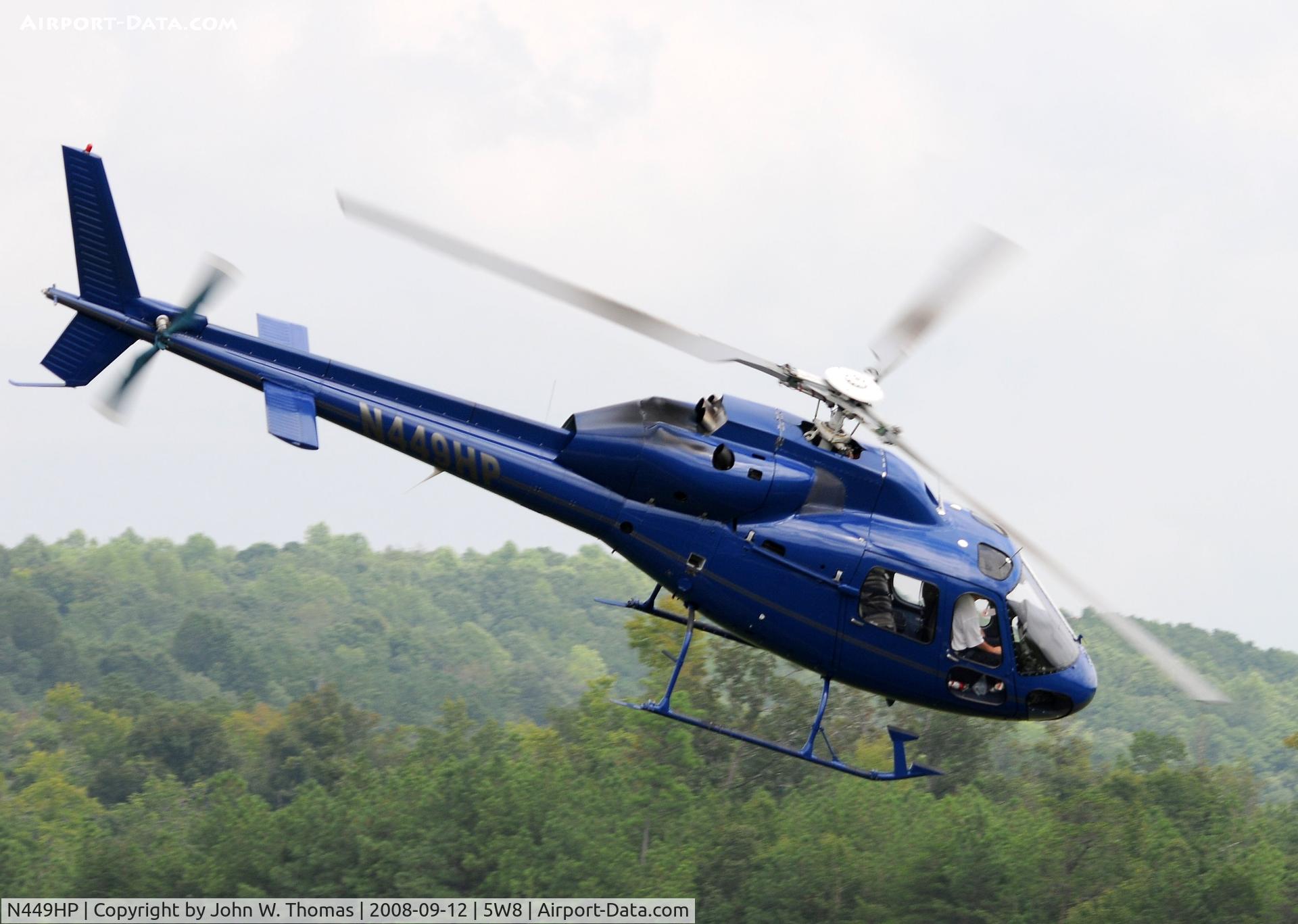 N449HP, 1992 Eurocopter AS-355F-2 C/N 5515, Low Departure
