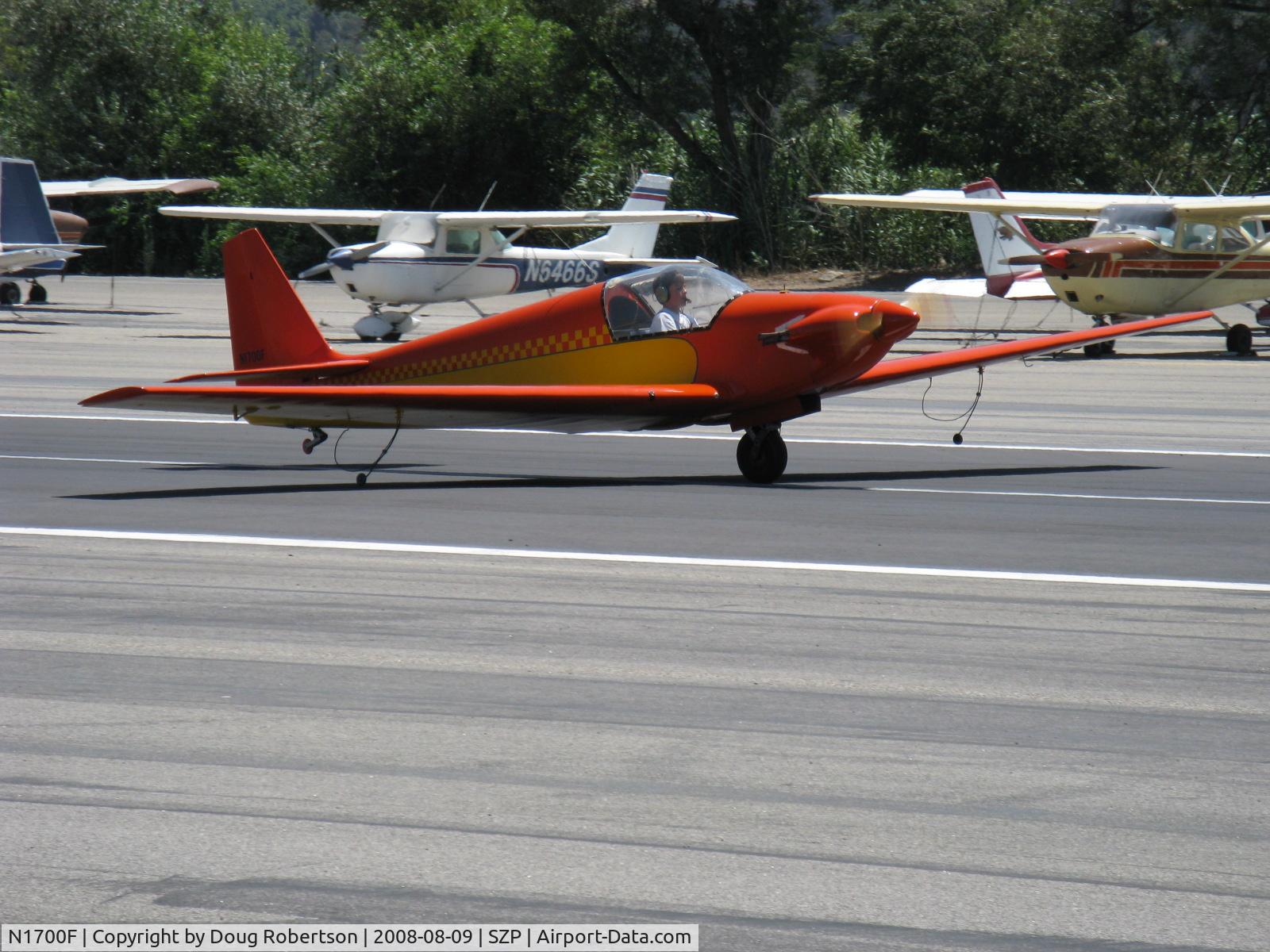N1700F, 1967 Sportavia-Putzer Fournier RF-4D C/N 4054, 1967 Sportavia-Putzer FOURNIER RF4-D motorglider, Rectimo (VW) 4AR 1200 modified to 1400 c.c. 40 Hp, non-feathering prop, takeoff roll Rwy 22