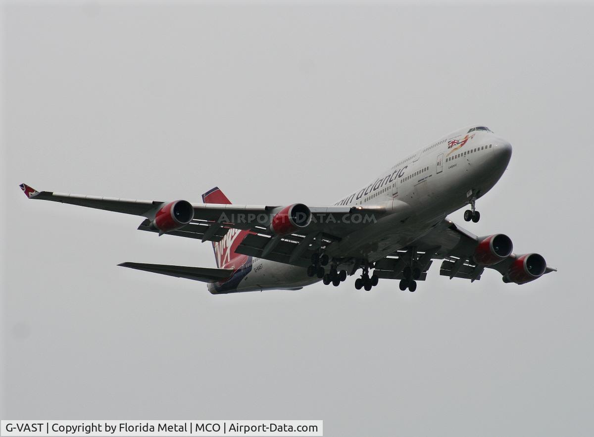 G-VAST, 1997 Boeing 747-41R C/N 28757, Virgin Atlantic 747-400 arriving from LGW