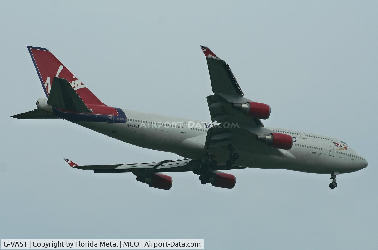 G-VAST, 1997 Boeing 747-41R C/N 28757, Virgin Atlantic 747-400 arriving from LGW