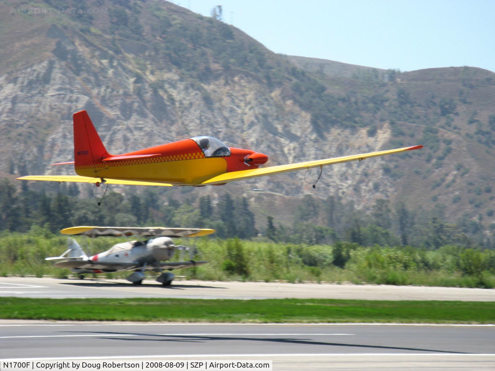 N1700F, 1967 Sportavia-Putzer Fournier RF-4D C/N 4054, 1967 Sportavia-Putzer FOURNIER RF4-D motorglider, Rectimo (VW) 4AR 1200 modified to 1400 c.c. 40 Hp, retracted main gear, takeoff climb Rwy 22