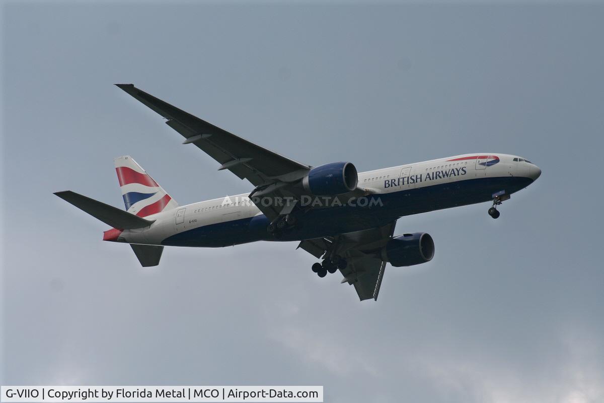 G-VIIO, 1999 Boeing 777-236 C/N 29320, British Airways 777-200 from LGW trying to beat the storm in
