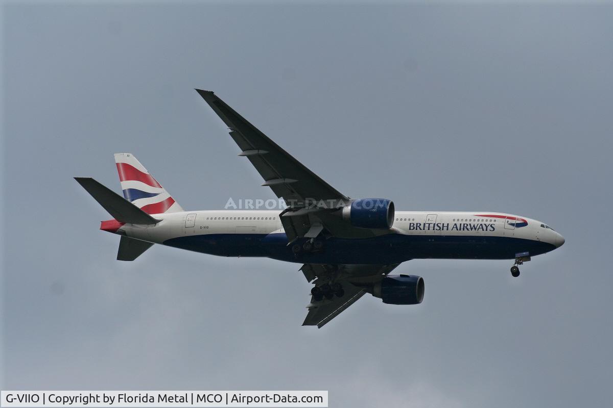 G-VIIO, 1999 Boeing 777-236 C/N 29320, British Airways 777-200 from LGW trying to beat the storm in