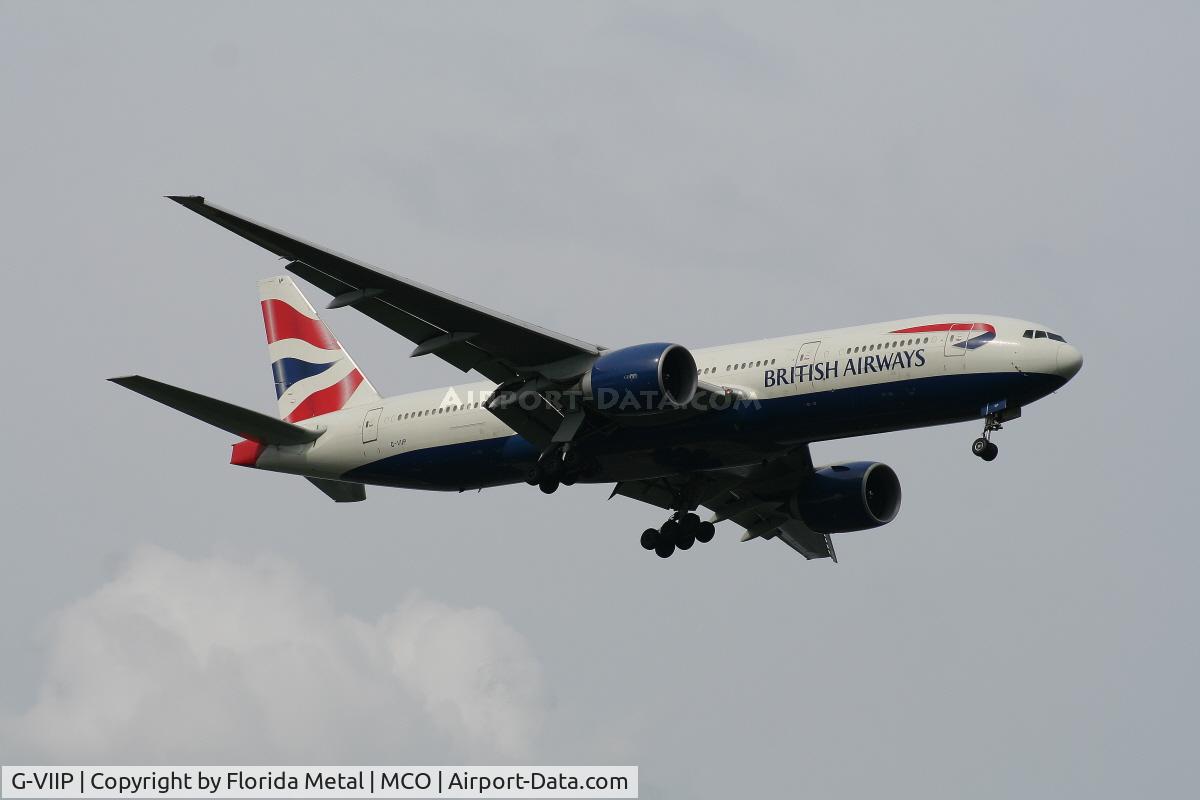 G-VIIP, 1999 Boeing 777-236 C/N 29321, British Airways 777-200 arriving from LGW