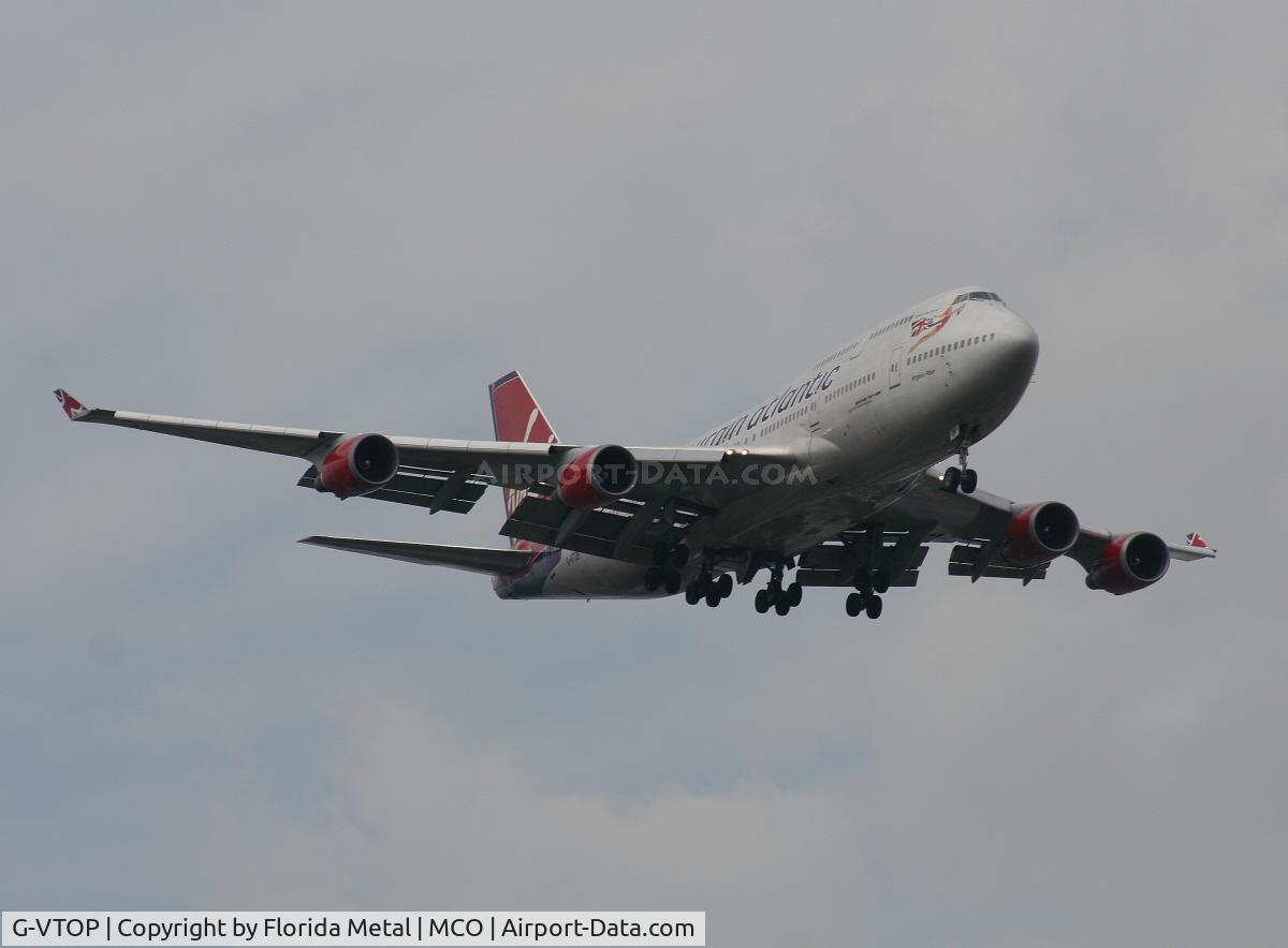 G-VTOP, 1997 Boeing 747-4Q8 C/N 28194, Virgin Atlantic 747-400 arriving from MAN