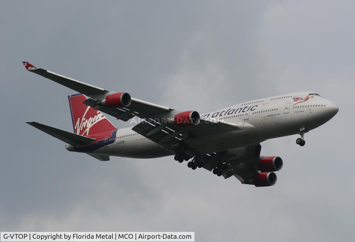 G-VTOP, 1997 Boeing 747-4Q8 C/N 28194, Virgin Atlantic 747-400 arriving from MAN