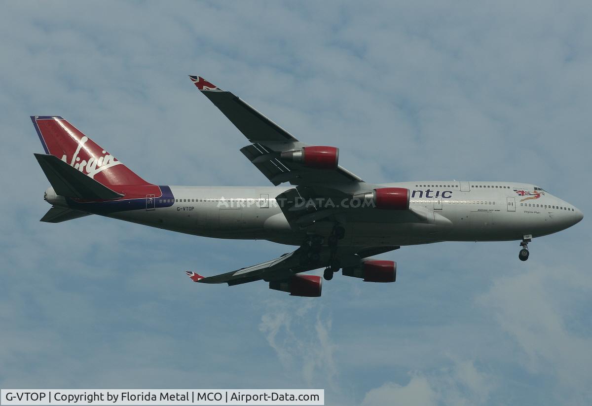 G-VTOP, 1997 Boeing 747-4Q8 C/N 28194, Virgin Atlantic 747-400 arriving from MAN