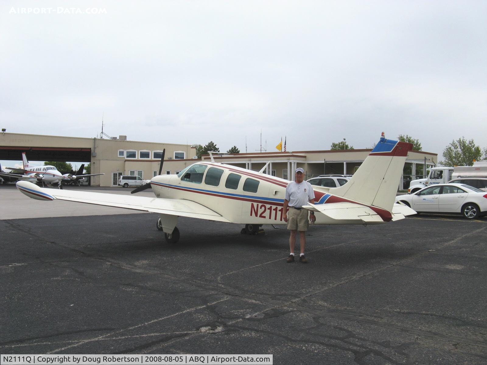 N2111Q, 1969 Beech 36 Bonanza C/N E-135, 1969 Beech 36 BONANZA, Continental IO-550 300 Hp upgrade, Atlantic Aviation's ramp-John at the plane