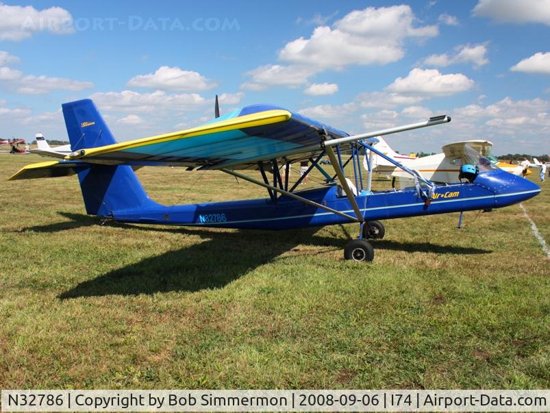 N32786, 1995 Leza-Lockwood Air Cam C/N AC003, MERFI Fly-in - Urbana, Ohio.  Crashed 11/7/09 at Mt. Victory, Ohio (O74) killing the pilot/owner.