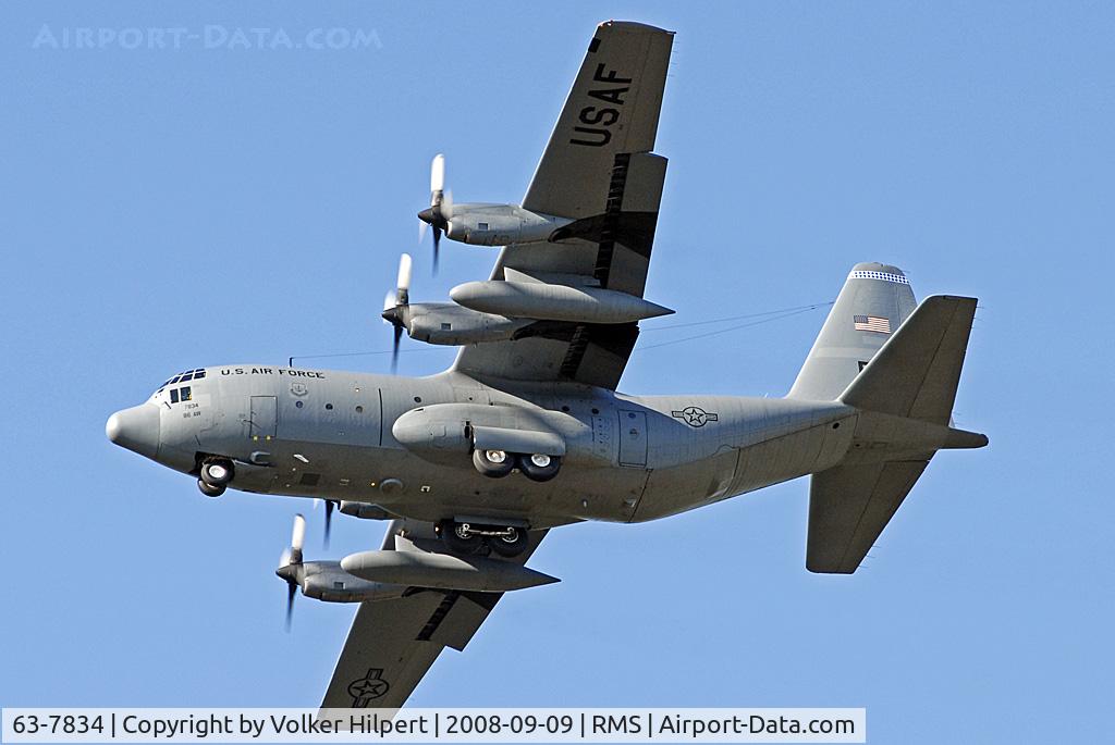 63-7834, 1963 Lockheed C-130E Hercules C/N 382-3902, on final at RMS