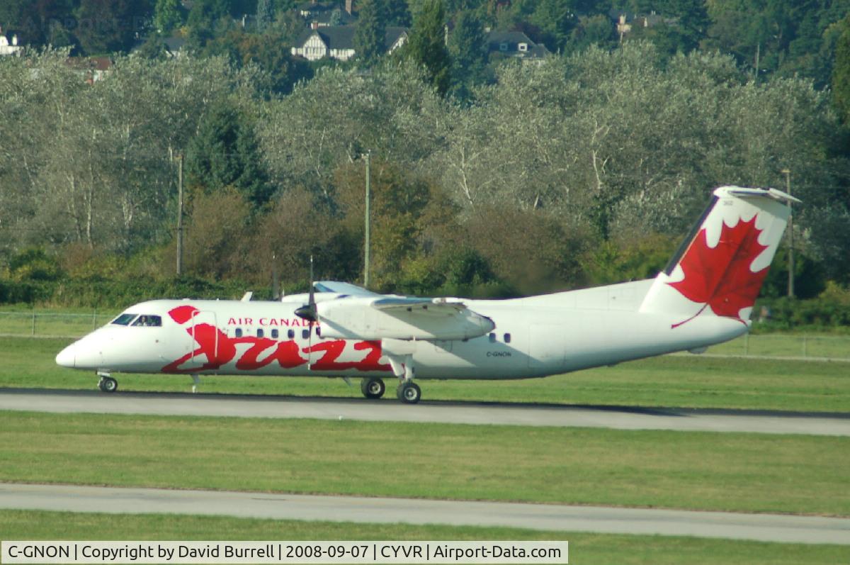 C-GNON, 1989 De Havilland Canada DHC-8-301 Dash 8 C/N 137, Air Canada Jazz - Landing