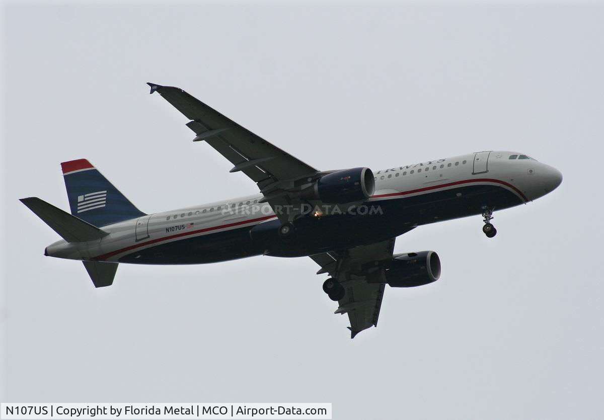 N107US, 1999 Airbus A320-214 C/N 1052, USAirways A320 from LAS