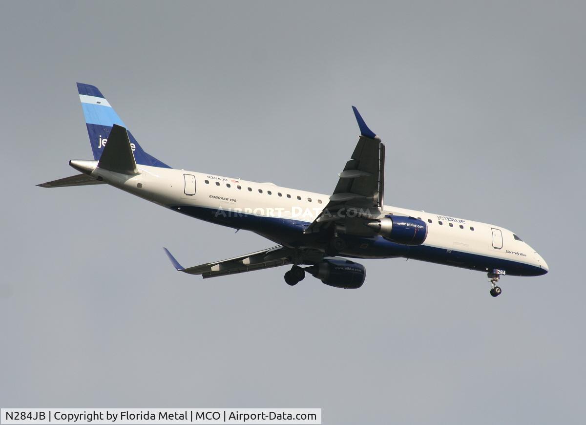 N284JB, 2008 Embraer 190AR (ERJ-190-100IGW) C/N 19000144, Jet Blue EMB-190