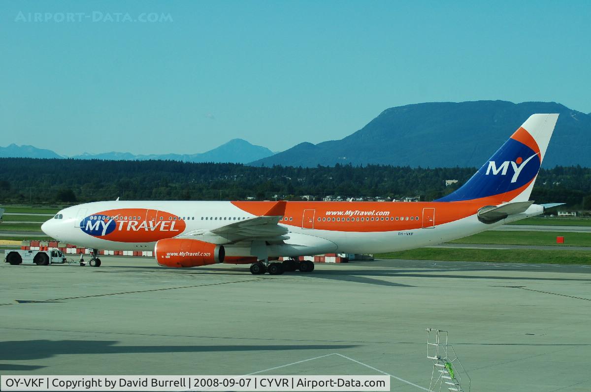 OY-VKF, 1999 Airbus A330-243 C/N 309, My Travel - Under Tow