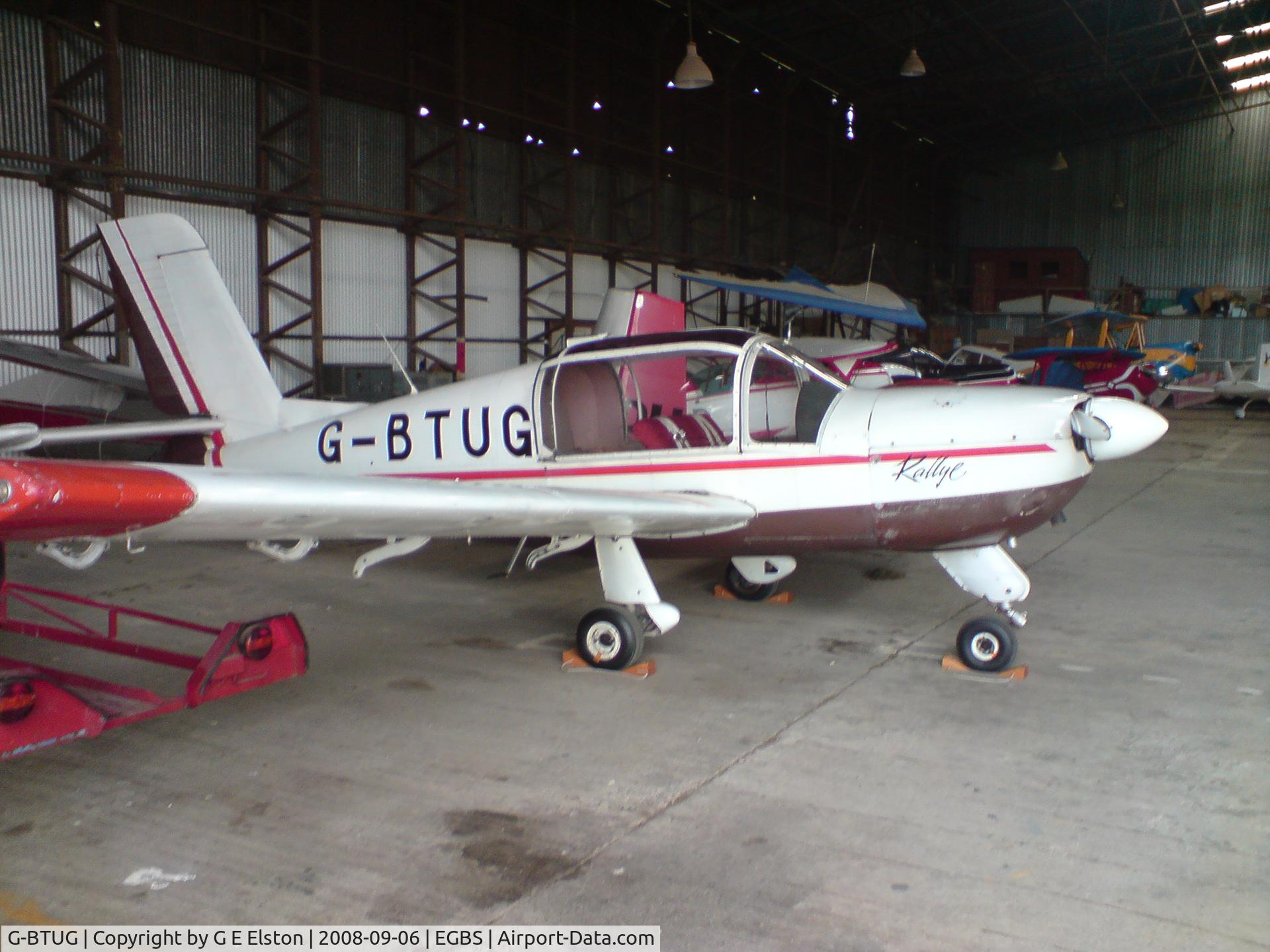G-BTUG, 1978 Socata Rallye 180T Galerien C/N 3208, Shobden Airfield hanger