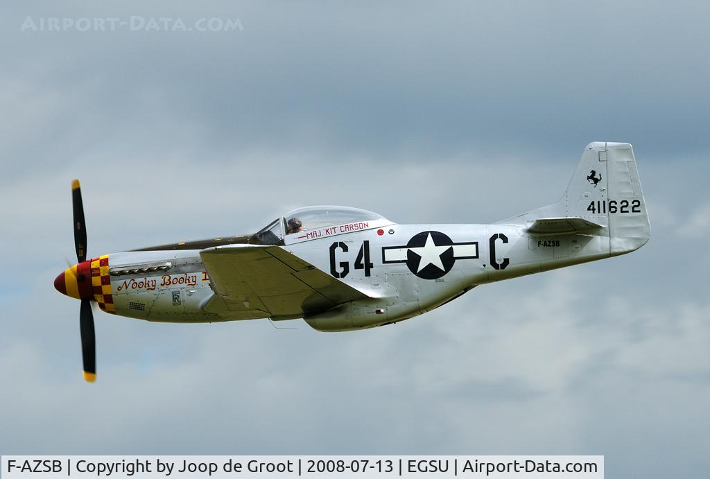 F-AZSB, 1944 North American P-51D Mustang C/N 122-40967, High speed pass during the Flying Legends 2008.